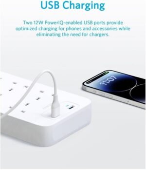 Anker 342 Power Strip with 8 AC Outlets & 2 USB Ports (12W Extension) - Image 3
