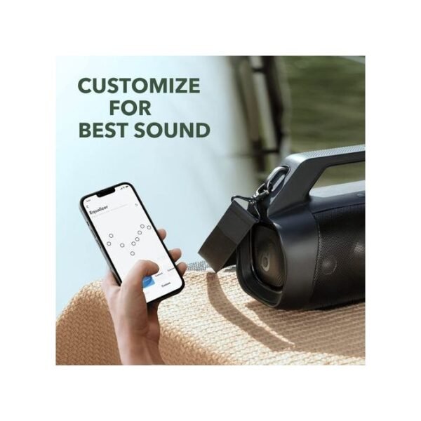 Anker Soundcore Motion Boom Plus Outdoor Speaker With 80W Booming Sound, 20H Playtime, IP67 Waterproof And Dustproof, Type-C, Custom EQ, Bluetooth 5.3, Portable Bluetooth Speaker For Outdoors, Camping - Black - Image 2