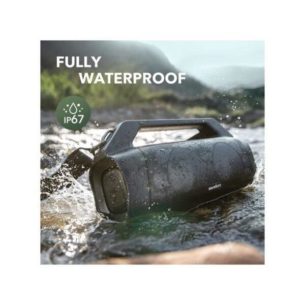 Anker Soundcore Motion Boom Plus Outdoor Speaker With 80W Booming Sound, 20H Playtime, IP67 Waterproof And Dustproof, Type-C, Custom EQ, Bluetooth 5.3, Portable Bluetooth Speaker For Outdoors, Camping - Black - Image 4