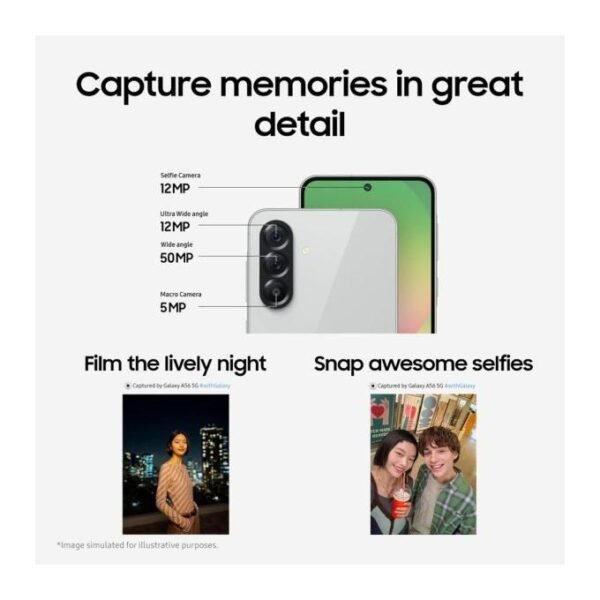 Samsung Galaxy A56 5G 6.7" 12GB RAM 256GB ROM 50MP 5000mAh – Graphite - Image 3