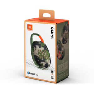 JBL Clip 5 Waterproof Bluetooth Speaker – Ultra-Portable, 12H Playtime, AURACAST (Multi-Speaker Connectivity) - camouflage