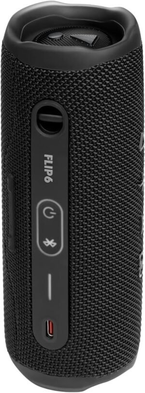 JBL Flip 6 Portable IP67 Waterproof Speaker with Bold Original Pro Sound, 2-Way Speaker, Powerful Sound and Deep Bass, 12 Hours Battery, Safe USB-C Charging Protection - Black - Image 5