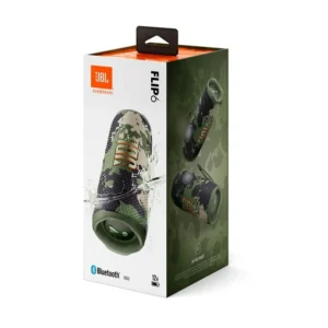 JBL Flip 6 – Camouflage combines powerful sound, rugged durability, long battery life, and safe USB-C charging, making it the perfect portable speaker for adventures, travel, and everyday listening.