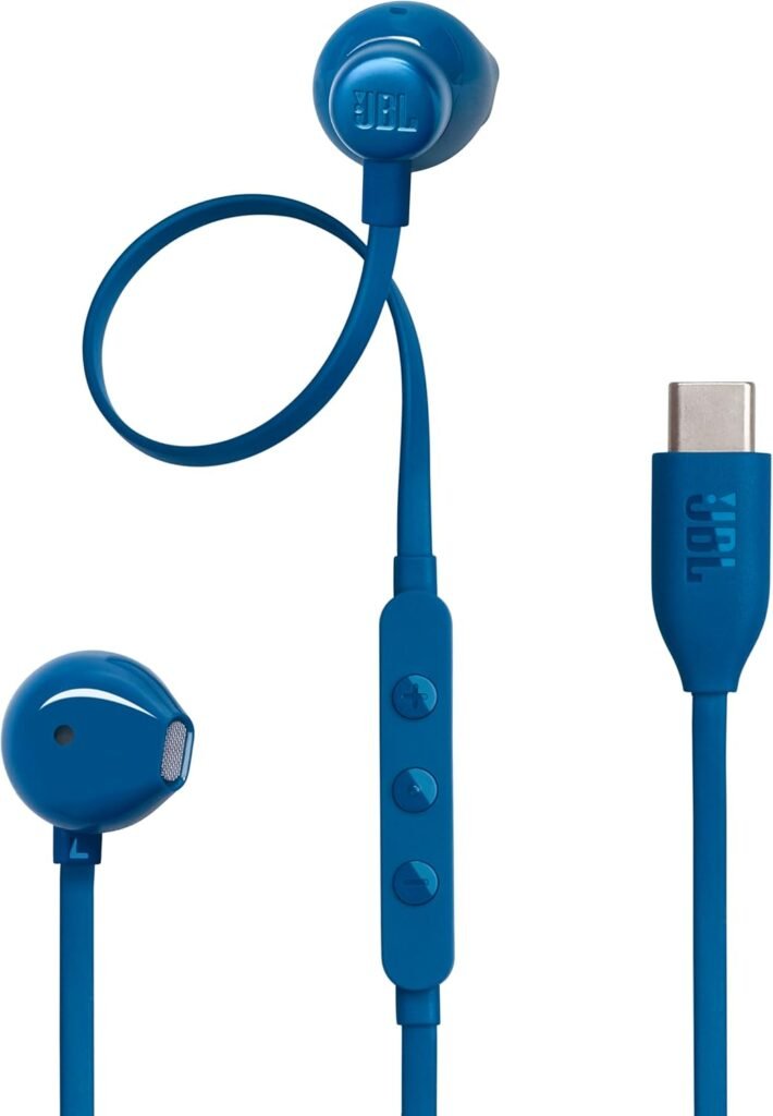 JBL TUNE 305C USB-C Wired Hi-Res In-Ear Headphones in Blue