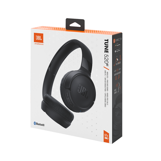 JBL Tune 520BT Wireless On-Ear Headphones combine long-lasting comfort