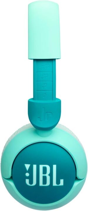 JBL Junior 320 BT Wireless On-Ear Bluetooth Headphones with Built-in Microphone for Kids, 50 Hours Playback, Safe Sound, Low Volume, Easy Operation and Sticker Set, Green - Image 2