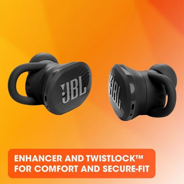 JBL Endurance Race TWS - Waterproof true wireless active sport earbuds, JBL Pure Bass Sound, Up to 30 hours of battery life, IP67 Waterproof and Dustproof, Ambient Aware & TalkThru (Black) - Image 2