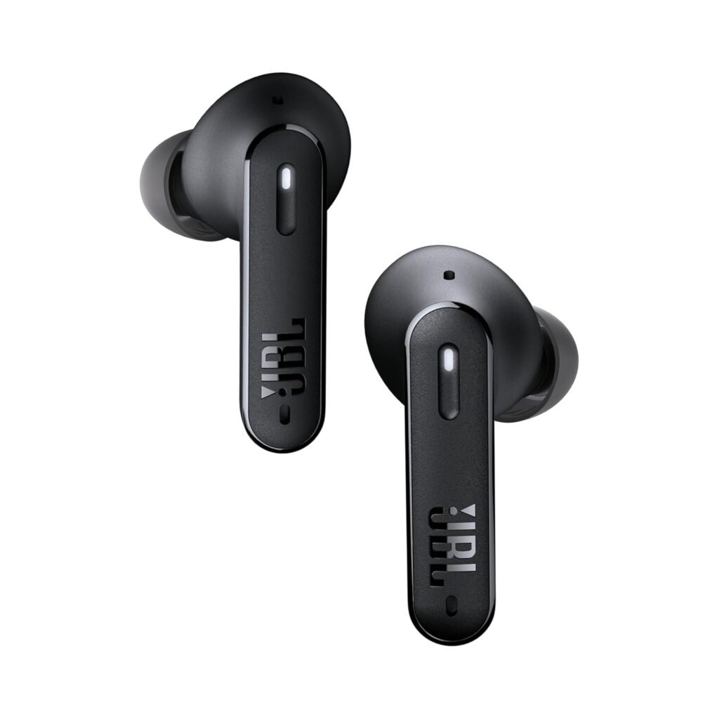 JBL Tune 245NC Earbuds deliver ANC, customized extra bass, 48H battery, Dual Connect, IP54 water resistance, and quick charge for active users.