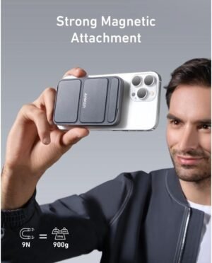 Anker Magnetic Wireless Power Bank With Foldable Stand, MagGo 5000 mAh, 7.5W Magnetic Power Bank with USB-C for iPhone 15/14/13/12, Black - Image 3