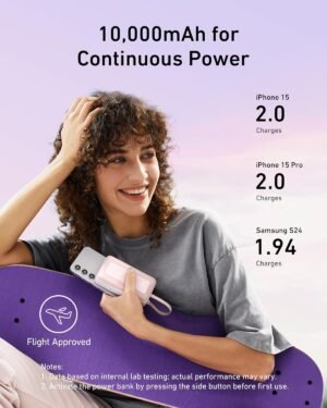Anker Portable Charger, 10,000mAh 30W Power Bank, USB-C in and Out Fast Charging Battery Pack, Travel Essential Phone Power Bank, for iPhone 16/15, iPad, MacBook, Galaxy, Google, and More - Image 8