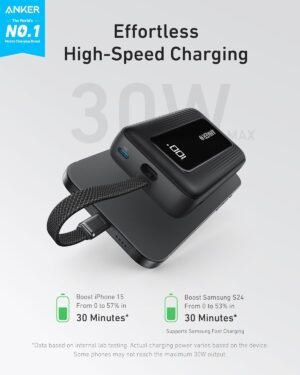 Anker Portable Charger, 10,000mAh 30W Power Bank, USB-C in and Out Fast Charging Battery Pack, Travel Essential Phone Power Bank, for iPhone 16/15, iPad, MacBook, Galaxy, Google, and More - Image 10