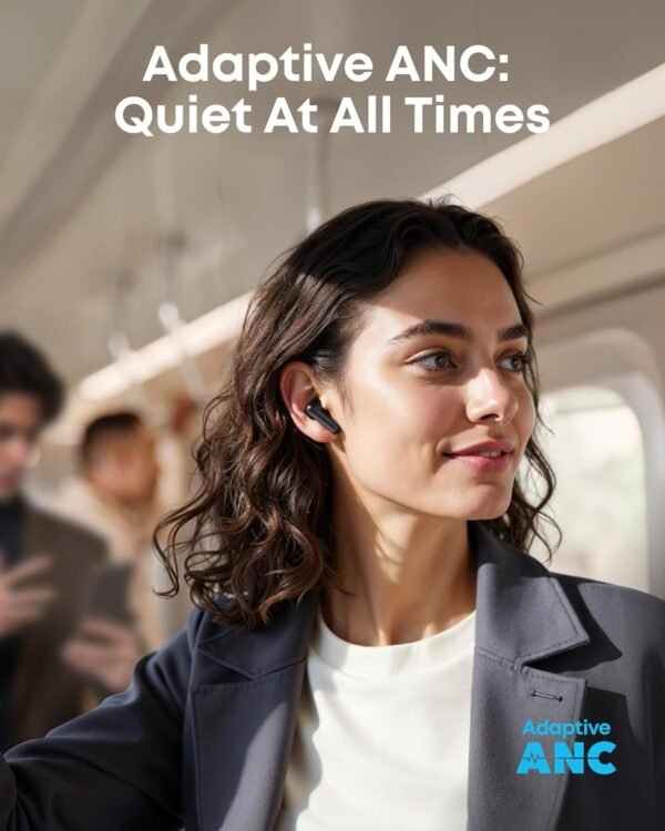 Anker Soundcore P41i by Adaptive Noise Cancelling Earbuds with Portable Phone Charger (Built-in USB-C Cable), 192-h Playtime, Immersive Sound, 6-Mic AI Calls, IPX5 Wireless Earbuds, Bluetooth 5.3 - Image 7