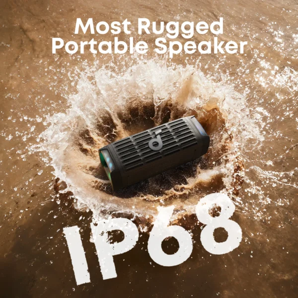 Soundcore Boom 3i by Anker, Rugged Outdoor Speakers, IP68 Waterproof, Floating Playback, Saltwater-Resistant, BassUp 2.0, 50W Portable Speaker, Bluetooth 5.3, 16H Playtime, TWS, Kayak/Fishing/Camping - Image 5