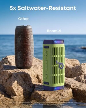 Soundcore Boom 3i by Anker, Rugged Outdoor Speakers, IP68 Waterproof, Floating Playback, Saltwater-Resistant, BassUp 2.0, 50W Portable Speaker, Bluetooth 5.3, 16H Playtime, TWS, Kayak/Fishing/Camping Green - Image 10