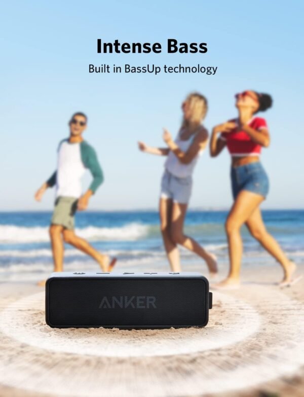 Anker Soundcore 2 Portable Bluetooth Speaker with Stereo Sound, Bluetooth 5, Bassup, IPX7 Waterproof, 24-Hour Playtime, Wireless Stereo Pairing, Speaker for Home - Image 5