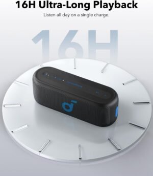 soundcore by Anker Select 2S Bluetooth Speaker with 20W Stereo Sound, BassUp, Custom EQ, Wireless Stereo Pairing, IPX7 Waterproof and 16H Playtime, Portable Speaker for Home, Hiking and Outdoors - Image 4