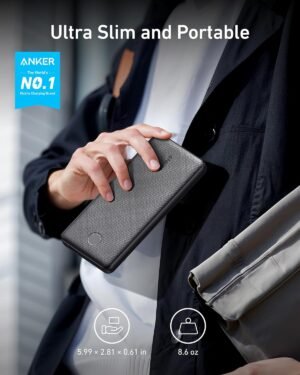 Anker Power Bank(PowerCore 10K),Compact Travel-Ready 10,000mAh Battery Pack with PowerIQ Charging Technology,5V/3A High-Speed Charging - Image 7