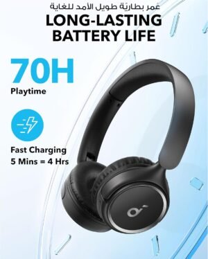 soundcore By Anker H30i Wireless On-Ear Headphones, Foldable Design, Pure Bass, 70H Playtime, Bluetooth 5.3, Lightweight and Comfortable, App Connectivity, Multipoint Connection - Image 6