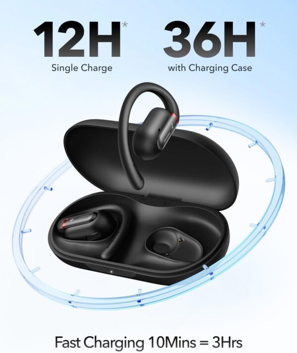Soundcore by Anker V30i Open-Ear Headphones, Ultra-Comfort, Lightweight Design, Snug Fit, Ergonomic Ear Hooks, Robust Bass, 36H Playtime, Bluetooth 5.3, App Control, Clear Calls, Wireless Earbuds - Image 3