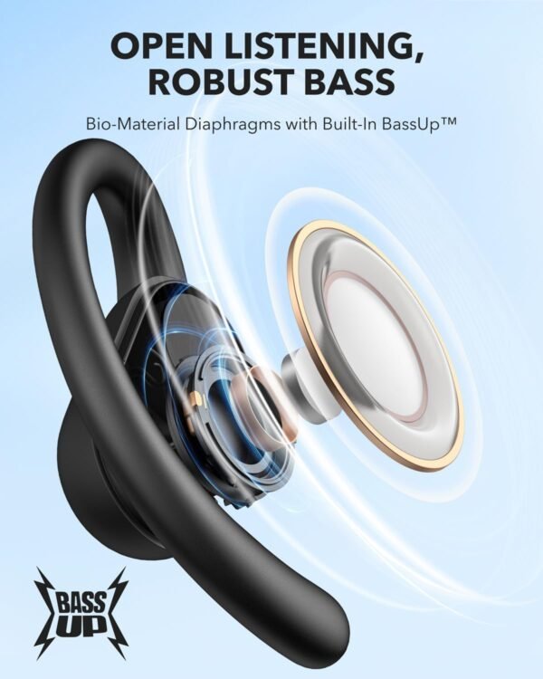 Soundcore by Anker V30i Open-Ear Headphones, Ultra-Comfort, Lightweight Design, Snug Fit, Ergonomic Ear Hooks, Robust Bass, 36H Playtime, Bluetooth 5.3, App Control, Clear Calls, Wireless Earbuds - Image 5