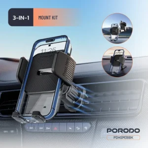 porodo 3 in 1 mount kit multi functional phone holder - Image 6