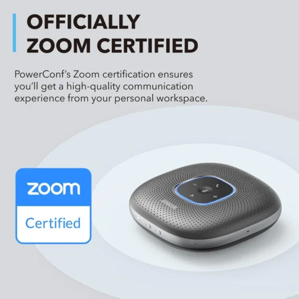 Anker Conference Microphone, PowerConf Bluetooth Speakerphone with 6 Mics, Enhanced Voice Pickup, 24H Call Time, USB C, Computer Conference Speaker Compatible with Leading Platforms, for Home Office - Image 9