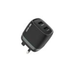 Green Lion Dual USB 12W Wall Charger with USB-A to Micro Cable 1M UK - Black