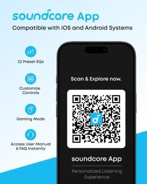Soundcore by Anker Q20i Hybrid Active Noise Cancelling Headphones, Wireless Over-Ear Bluetooth, 40H Long ANC Playtime, Hi-Res Audio, Big Bass, Customize via an App, Transparency Mode - Image 9