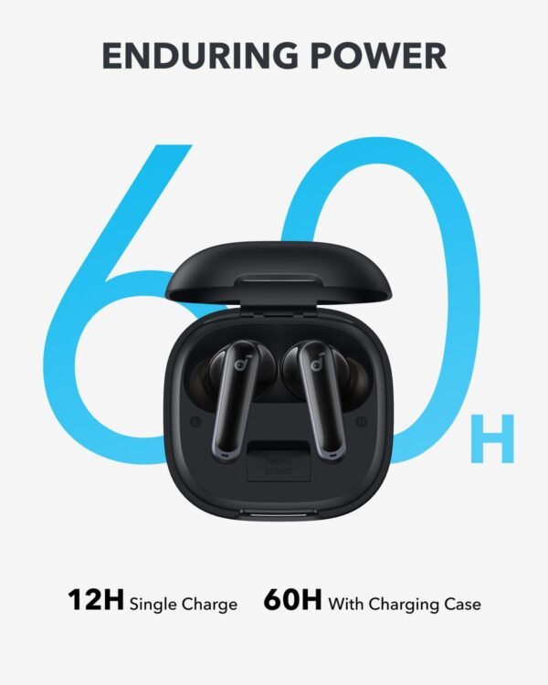Anker soundcore P40i Noise Cancelling Wireless in Ear Earbuds,Adaptive Noise Cancelling to Environments,Heavy Bass,60H Playtime,2-in-1 Case and Phone Stand,Ipx5,Wireless Charging,Bluetooth 5.3 - Image 4