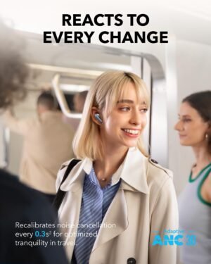 soundcore Liberty 4 Pro by Anker, Noise Cancelling Wireless Earbuds, 7-Sensor and Real-Time Adaptive Noise Cancelling, 2× Faster Charging, Studio-Level Hi-Fi Music, Clear Calls with 9 Mics and AI BLUE - Image 5