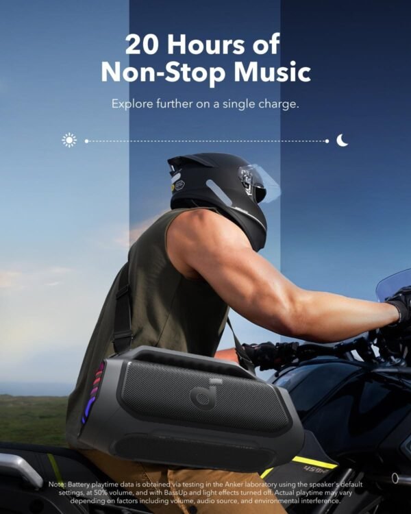 Anker soundcore Boom 2 Plus, Outdoor Speaker, 140W, 2+2 Channel, BassUp 2.0, 20H Playtime, Fast Charge, IPX7 Waterproof, RGB Lights, Power Bank, Bluetooth 5.3, Portable for Outdoors, Camping, Beach - Image 6