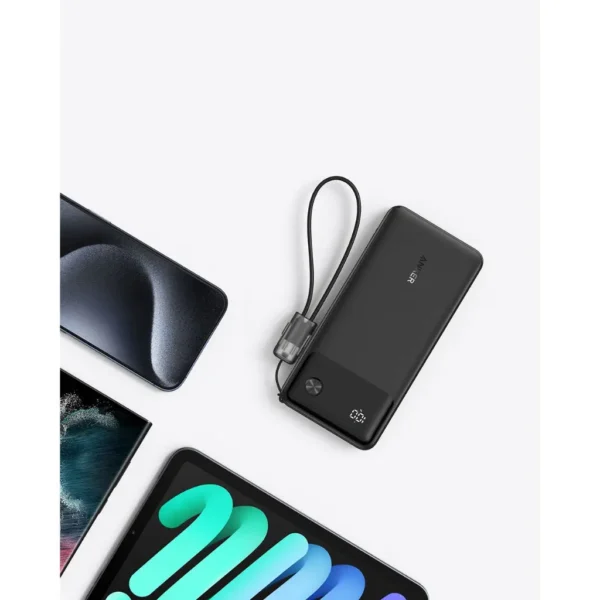 Anker Power Bank Powercore 10000mAh 22.5W Portable Charger with USB C Lanyard Cable A1388 - Image 4