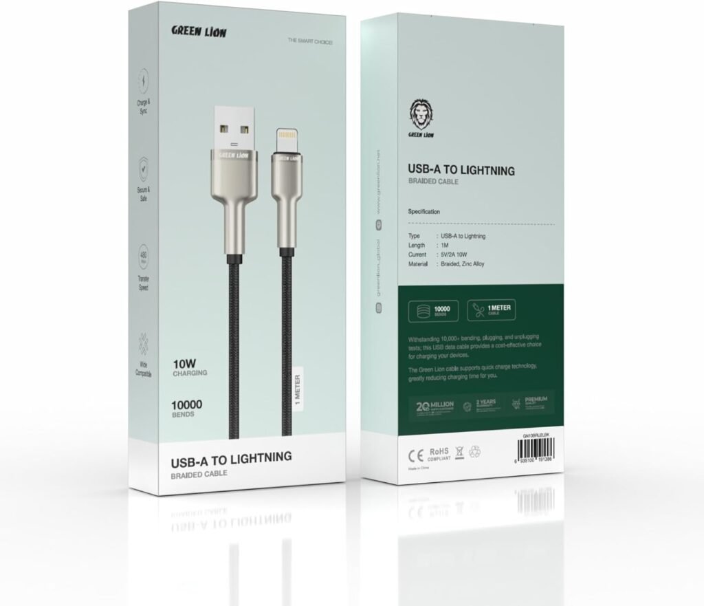 USB-A Lightning Cable Black