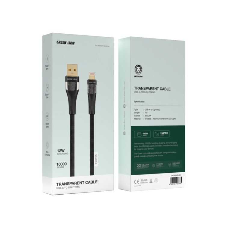 Transparent USB-A Lightning Cable