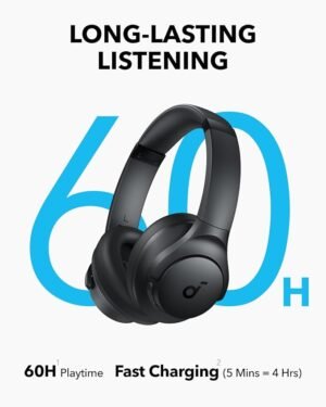 Anker Soundcore Q11i Wireless Over-Ear Bluetooth Headphones by Anker, Deep Bass, 60H Playtime, Hi-Res Audio, Detachable Ear Cushions, Multipoint Connection - Image 4