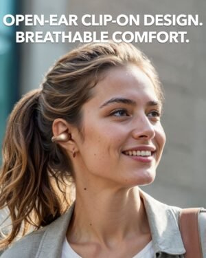 Soundcore C40i by Anker, Open-Ear Earbuds, Clip-On Headphones, Flexible Joint Design, Button Controls, Lightweight Comfort, Stable Fit with Attachable Ear Grips, Expansive Drivers for Clear Sound GOLD - Image 5