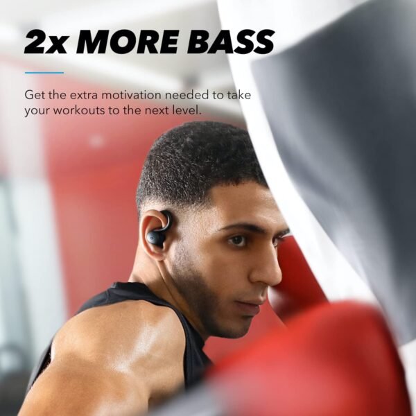 Anker soundcore Sport X10 True Wireless Bluetooth Sport Earbuds, Rotatable Over-Ear Hooks for Ultimate Comfort and Secure Fit, Deep Bass, IPX7 Waterproof, Sweatproof, Fast Charge, App, Gym, Running - Image 3