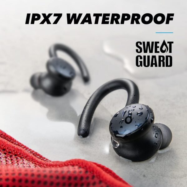 Anker soundcore Sport X10 True Wireless Bluetooth Sport Earbuds, Rotatable Over-Ear Hooks for Ultimate Comfort and Secure Fit, Deep Bass, IPX7 Waterproof, Sweatproof, Fast Charge, App, Gym, Running - Image 4