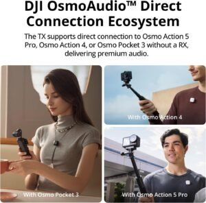 DJI Mic Mini, Omnidirectional, Two-Level Active Noise Cancelling, Bluetooth 5.3, 48-Hour Operation, 400m Transmission Distance, 2x Transmitter, Receiver, Charging Case - Image 6