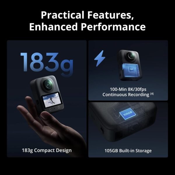 DJI Osmo Action 5 Pro Essential Combo, Waterproof Action Camera with 1/1.3" Sensor, 4K/120fps Video, Subject Tracking, Stabilization, Dual OLED Touchscreens, Action Camera 4K Ideal for Sports, Vlog - Image 7