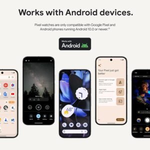 Google Pixel Watch 3 (45mm) Latest Model - Android Smartwatch, Heart Rate Tracking, Fitbit Advanced Running, Fitness Insights, 24-Hour Battery - Matte Black Aluminum Case - Obsidian Band - Wi-Fi - Image 10