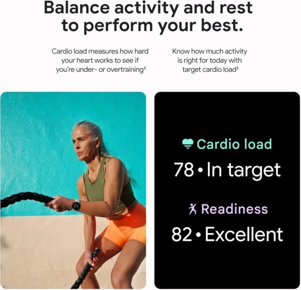 Google Pixel Watch 3 (45mm) Latest Model - Android Smartwatch, Heart Rate Tracking, Fitbit Advanced Running, Fitness Insights, 24-Hour Battery - Matte Black Aluminum Case - Obsidian Band - Wi-Fi - Image 6