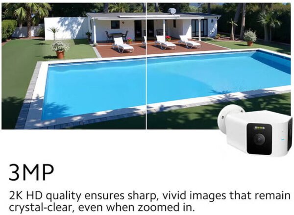 Xiaomi CW100 Dual Outdoor Camera, 3MP+3MP Dual Lenses, Color Night Vision, AI Human and Vehicle Detection, IP66 Water and Dust Resistant - Image 4