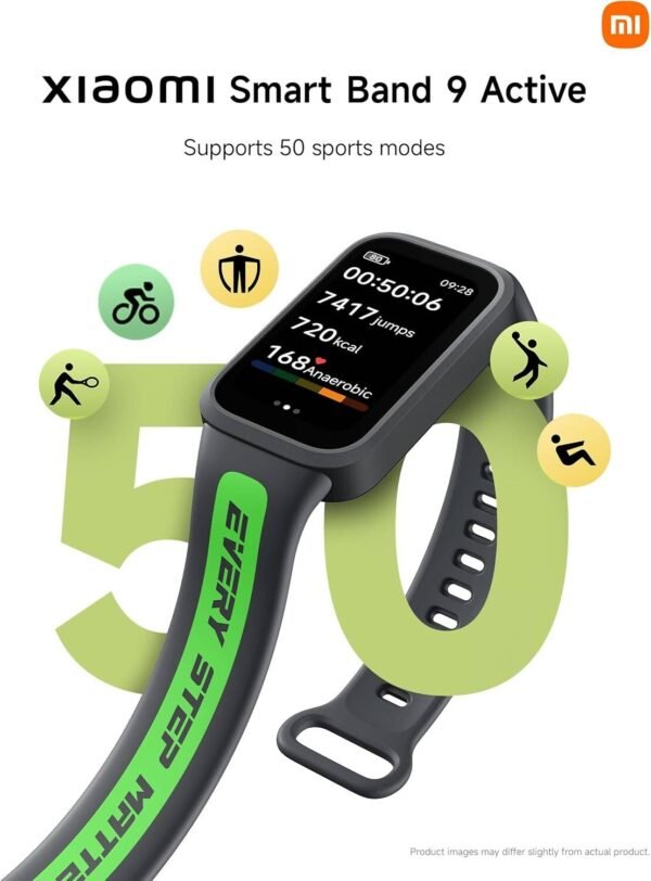 Xiaomi Smart Band 9 Active, 1.47" TFT Display For Seamless Interaction,ultra Long Battery Life, Light 9.99mm Ultra-slim Body, Water Resistant Up To 50m, Black - Image 3