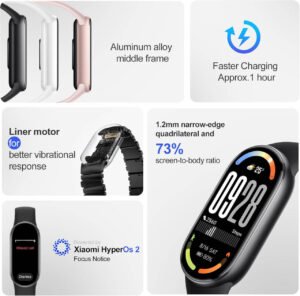 Xiaomi Smart Band 10 Smartwatch, 1.72" AMOLED Display, 60Hz Refresh Rate, Sleep & Stress Tracking, SpO & Heart Rate Monitor, 5ATM Water Resistance, Up to 21-Day Battery Life, Black - Image 7