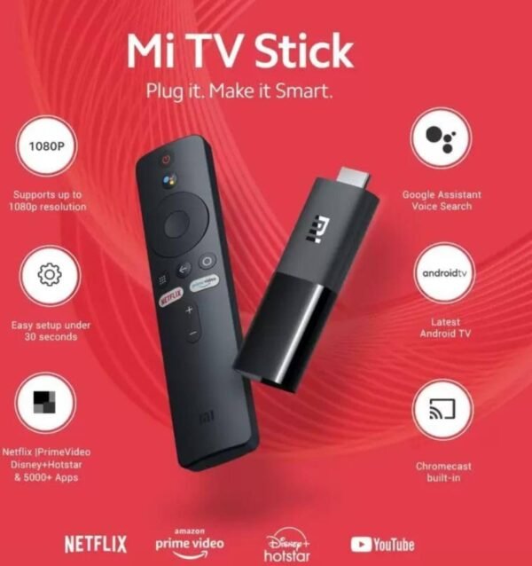 Xiaomi MI TV 4K Portable Android TV Stick, With Remote Control, Built-In Chrome Cast, Wi-Fi & Bluetooth, Google Assistant 4K UltraHD HDMI Stick, Global Version - Image 6