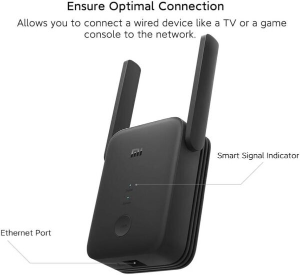 Xiaomi Mi WiFi Range Extender AC1200, Dual-Band 2.4GHz & 5GHz Wireless Signal Booster with 867Mbps High-Speed Performance, Ethernet Port, WPS Setup, Access Point & Repeater Modes - Image 3