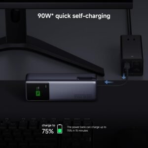 Xiaomi 165W Power Bank 10000mAh - Built-in USB-C Cable, 165W Dual Port, 120W Fast Charging, 90W Self Charging, Lithium-Ion Battery, Aircraft Safe, Compact Design with Colour Display - Image 4