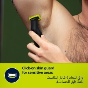 Philips OneBlade Pro Face + Body QP6542/10, Hybrid Trimmer and Shaver with 12-Length Precision Comb, Waterproof, 90 Min Cordless Use - Image 4