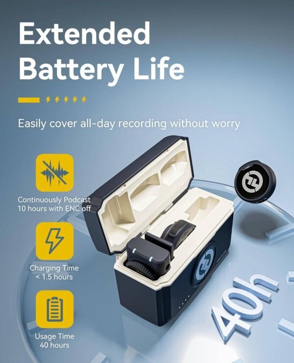 Hollyland HollyView LARK M2, Wireless Lavalier Microphone, (2TX+3RX), Compatible With Camera, iPhone, Android, 1000ft LOS Range, Hi-Fi Audio, Noise Cancellation, Black - Image 2